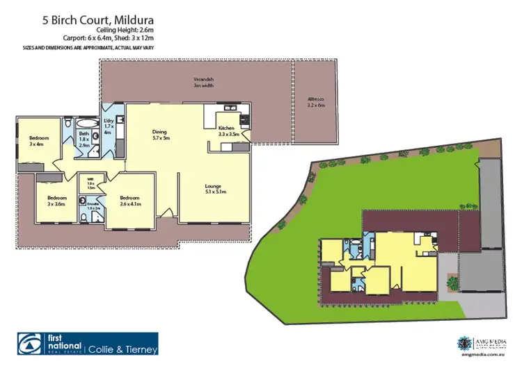 Floorplan of Homely house listing, 5 Birch Court, Mildura VIC 3500