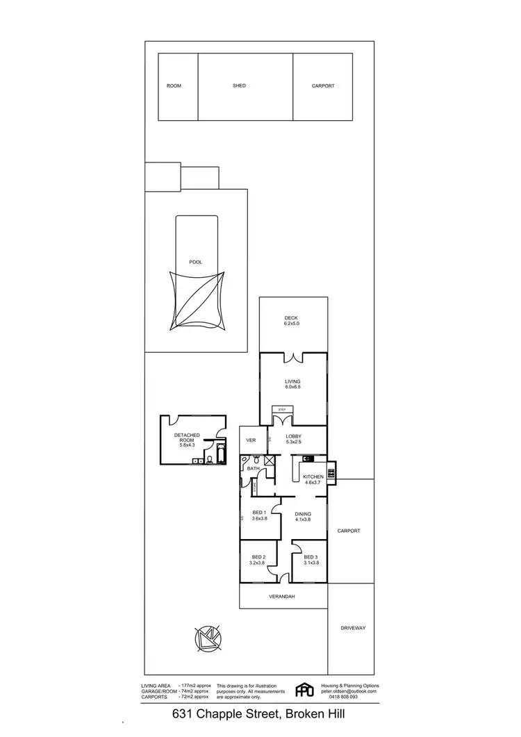 Floorplan of Homely house listing, 631 Chapple Street, Broken Hill NSW 2880