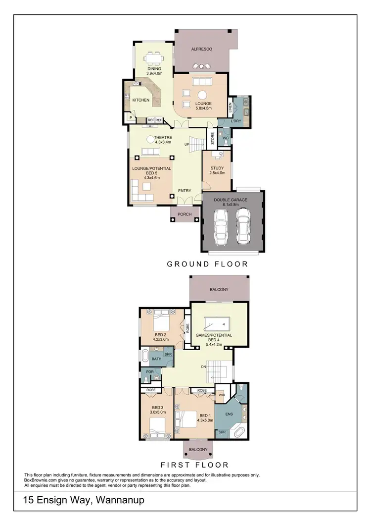 Floorplan of Homely house listing, 15 Ensign Way, Wannanup WA 6210