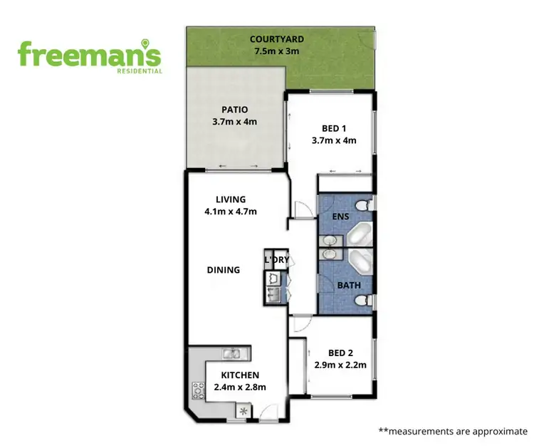 Floorplan of Homely apartment listing, 201/2-8 Centenary Close, Manoora QLD 4870