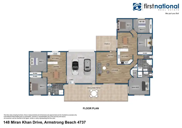 Floorplan of Homely house listing, 148 Miran Khan Drive, Armstrong Beach QLD 4737