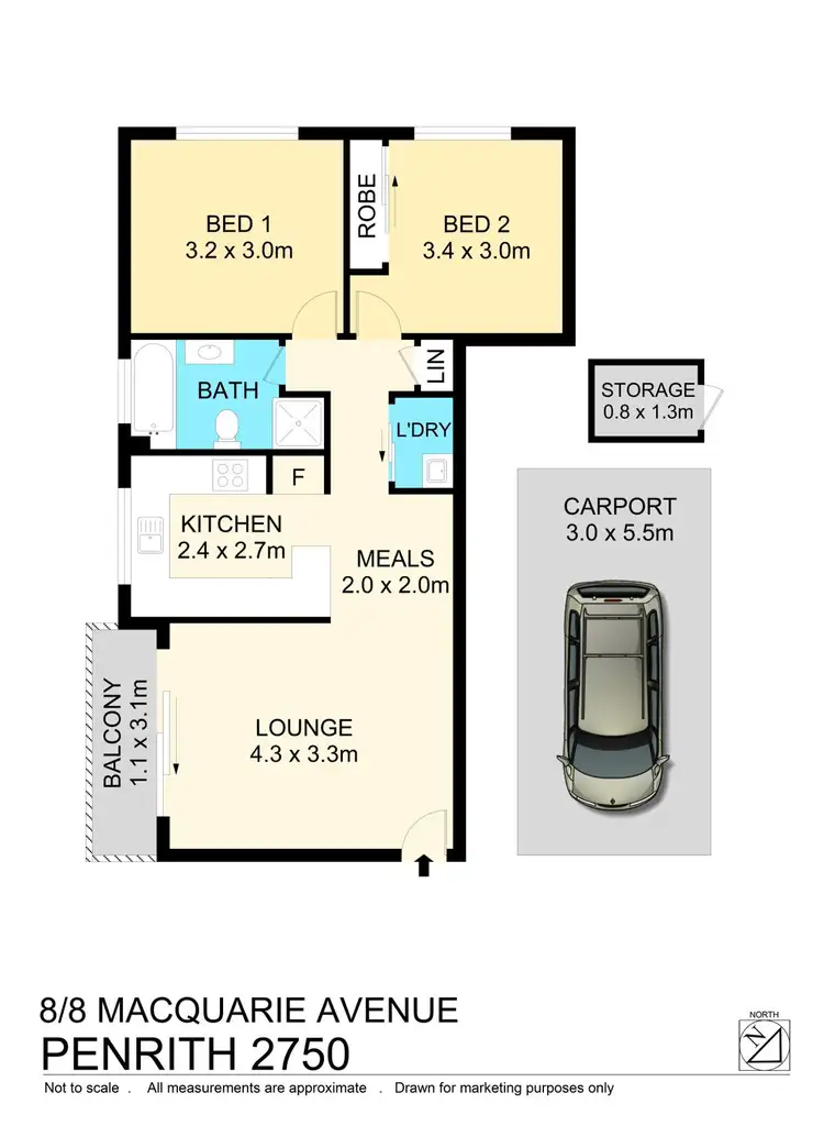 Floorplan of Homely unit listing, 8/8 Macquarie Avenue, Penrith NSW 2750