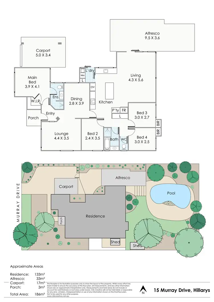 Floorplan of Homely house listing, 15 Murray Drive, Hillarys WA 6025