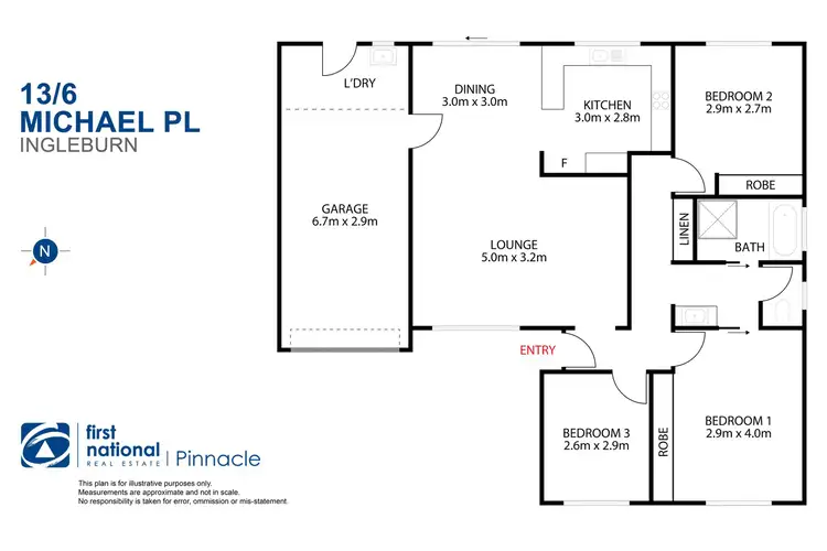 Floorplan of Homely villa listing, 13/6 Michael Place, Ingleburn NSW 2565