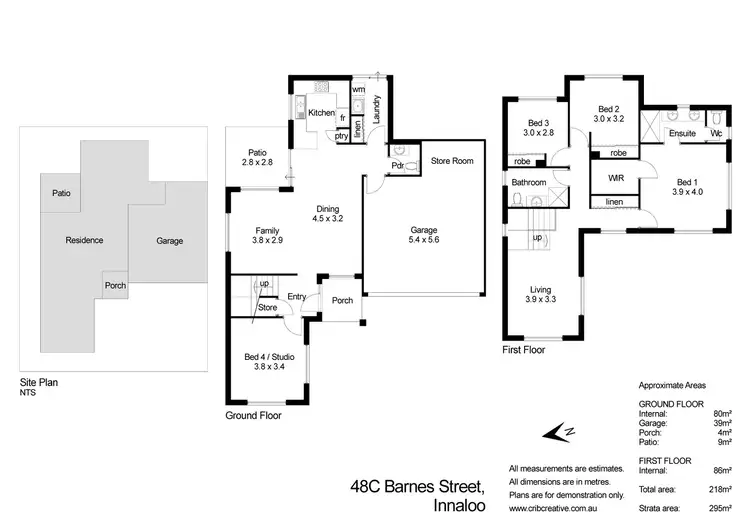 Floorplan of Homely townhouse listing, 48C Barnes Street, Innaloo WA 6018