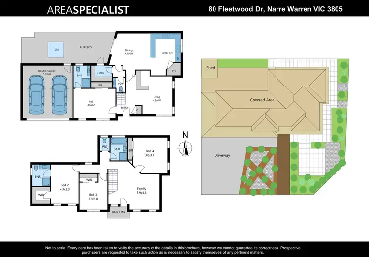 Floorplan of Homely house listing, 80 Fleetwood Drive, Narre Warren VIC 3805