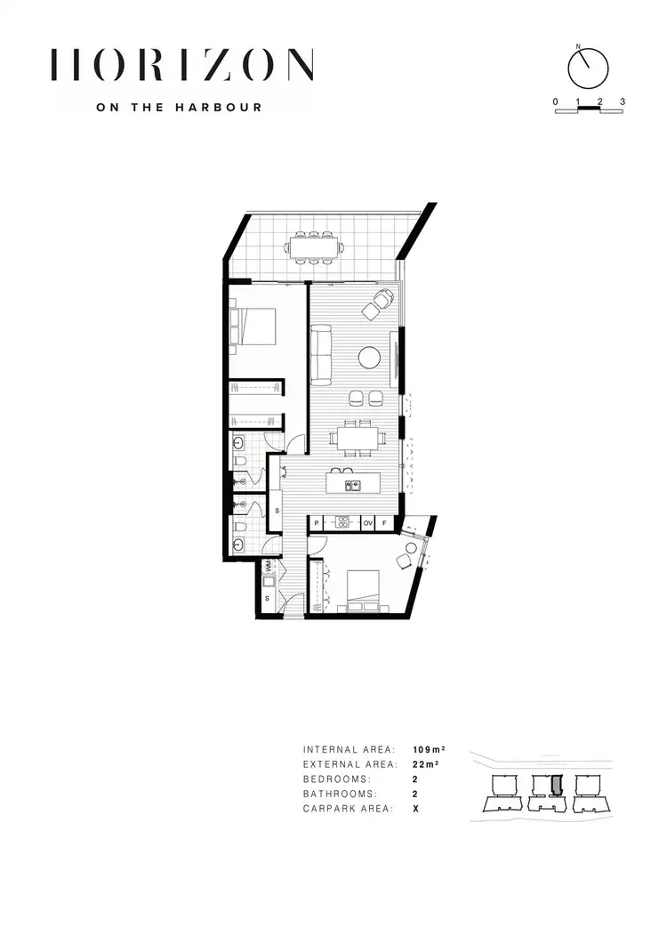 Floorplan of Homely apartment listing, 501/43 Honeysuckle Drive, Newcastle NSW 2300