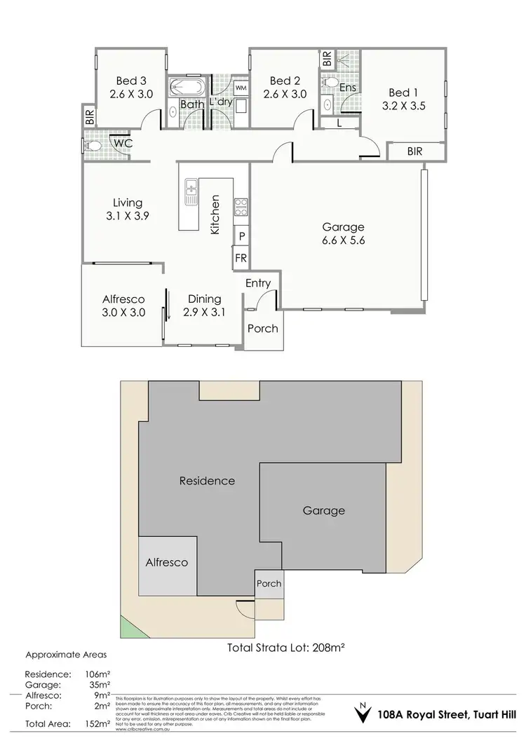 Floorplan of Homely villa listing, 108A Royal Street, Tuart Hill WA 6060