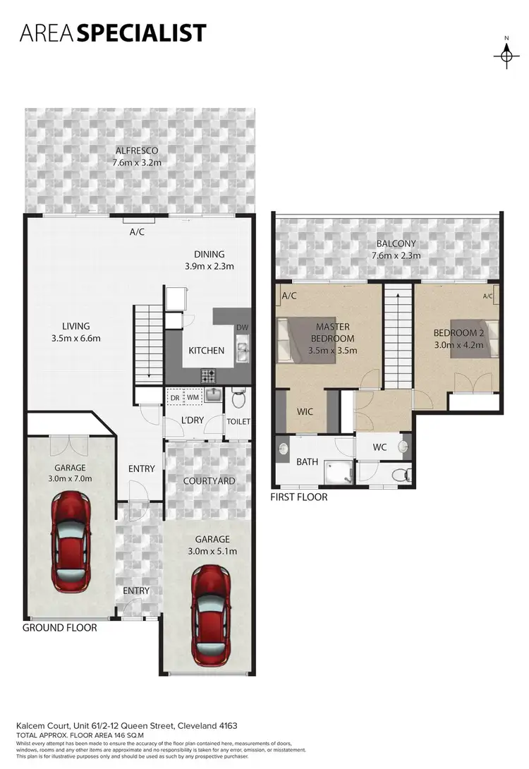 Floorplan of Homely townhouse listing, 61/2-12 Queen Street, Cleveland QLD 4163