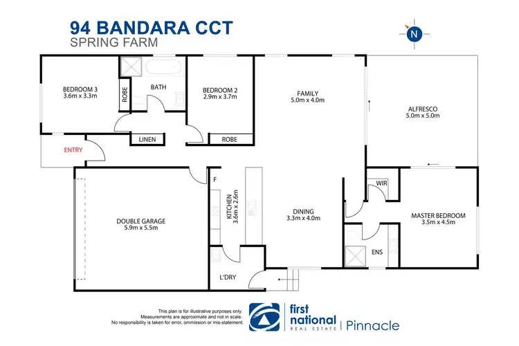 Floorplan of Homely house listing, 94 Bandara Circuit, Spring Farm NSW 2570