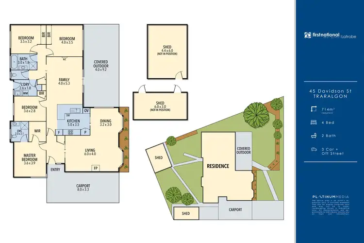 Floorplan of Homely house listing, 45 Davidson Street, Traralgon VIC 3844