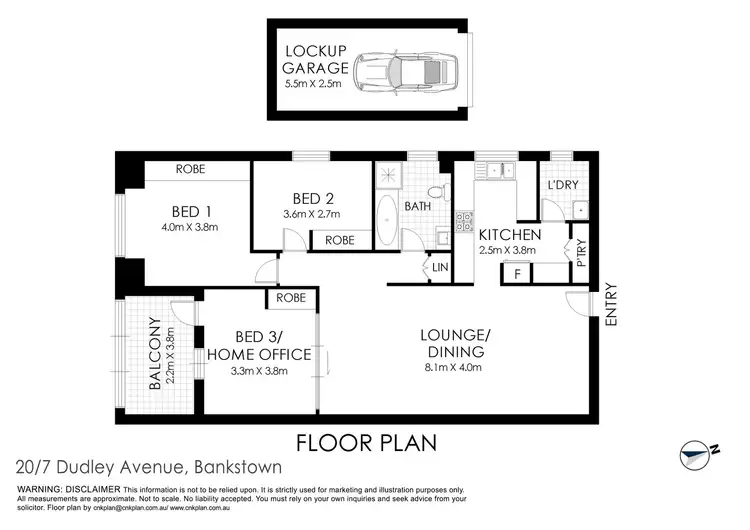 Floorplan of Homely unit listing, 20/7 Dudley Avenue, Bankstown NSW 2200