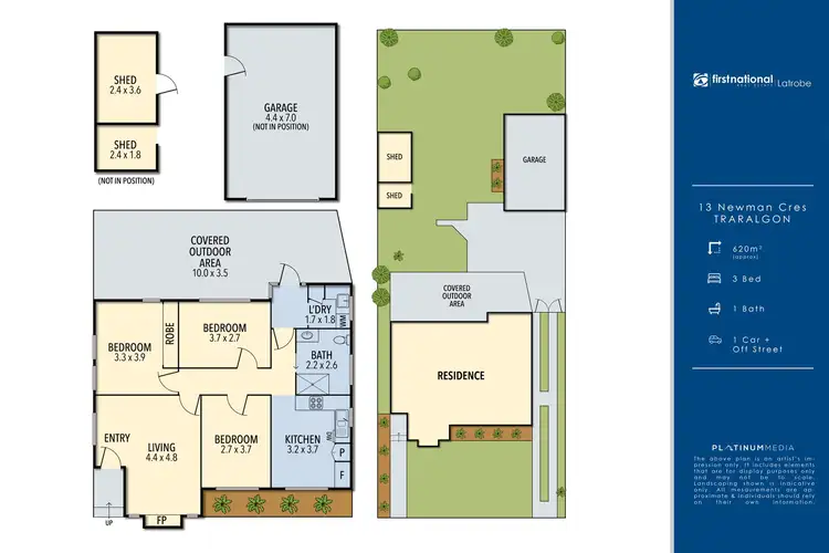 Floorplan of Homely house listing, 13 Newman Crescent, Traralgon VIC 3844
