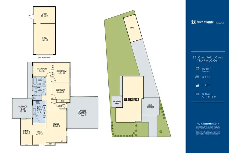 Floorplan of Homely house listing, 28 Canfield Crescent, Traralgon VIC 3844
