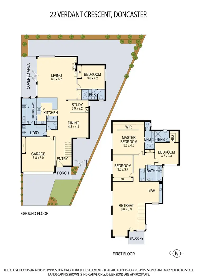 Floorplan of Homely house listing, 22 Verdant Crescent, Doncaster VIC 3108