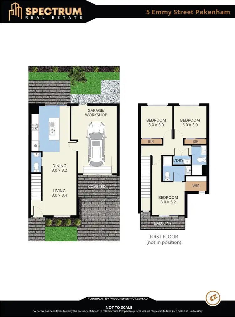 Floorplan of Homely townhouse listing, 5 Emmy Street, Pakenham VIC 3810