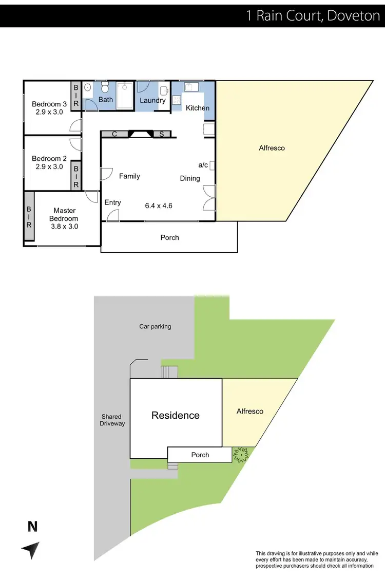Floorplan of Homely unit listing, 1 Rain Court, Doveton VIC 3177