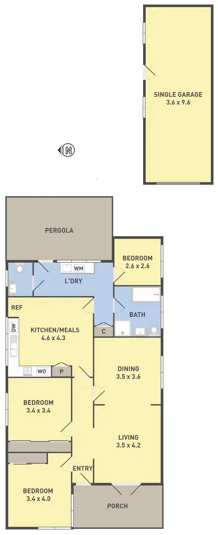 Floorplan of Homely house listing, 26 Dulcie Street, Sunshine VIC 3020