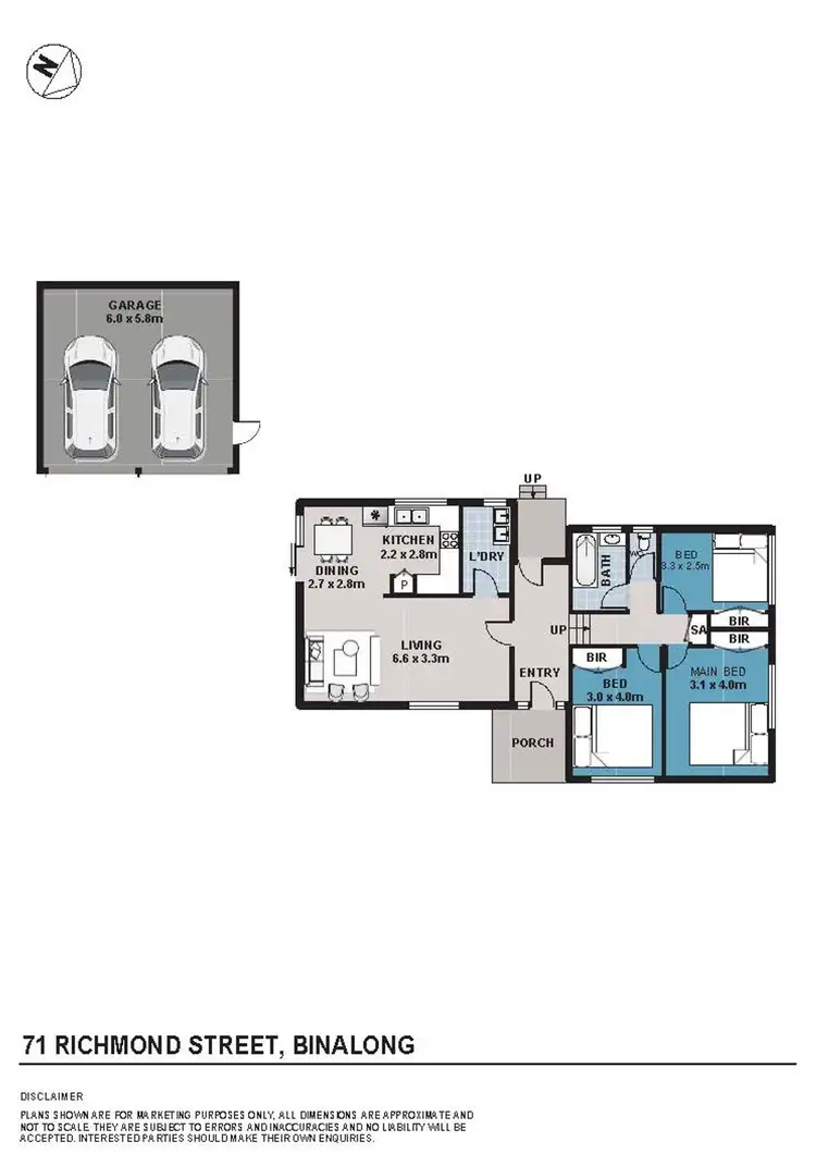 Floorplan of Homely house listing, 71 Richmond St, Binalong NSW 2584