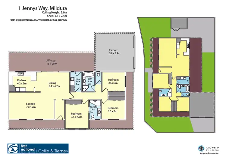 Floorplan of Homely house listing, 1 Jennys Way, Mildura VIC 3500