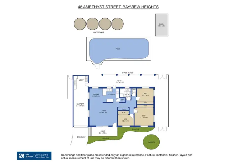 Floorplan of Homely house listing, 48 Amethyst Street, Bayview Heights QLD 4868