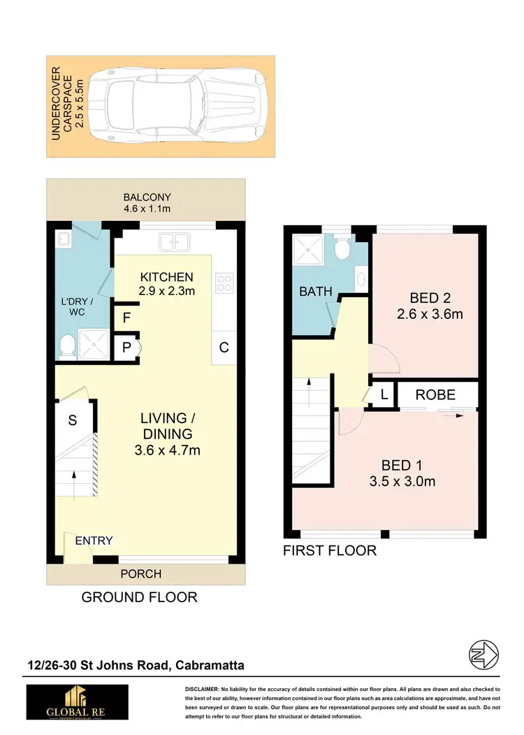 Floorplan of Homely townhouse listing, 12/26-30 St Johns Road, Cabramatta NSW 2166