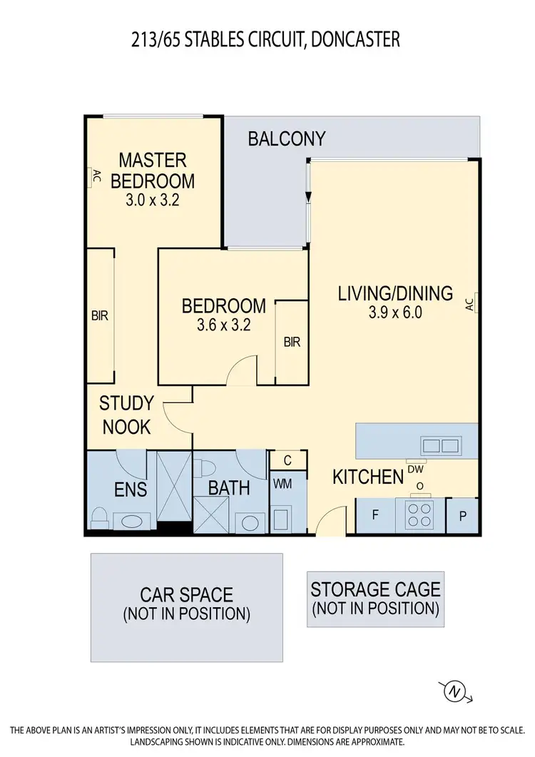 Floorplan of Homely apartment listing, 213/65 Stables Circuit, Doncaster VIC 3108