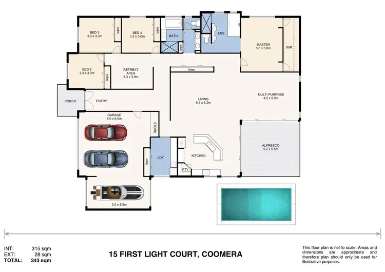 Floorplan of Homely house listing, 15 First Light Court, Coomera Waters QLD 4209