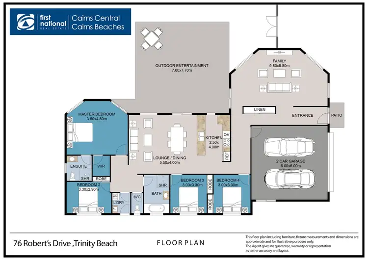 Floorplan of Homely house listing, 76 Roberts Drive, Trinity Beach QLD 4879