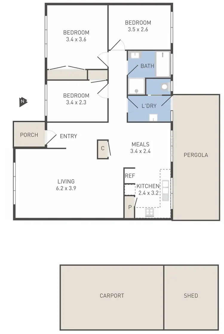 Floorplan of Homely house listing, 33 Coventry Drive, Werribee VIC 3030