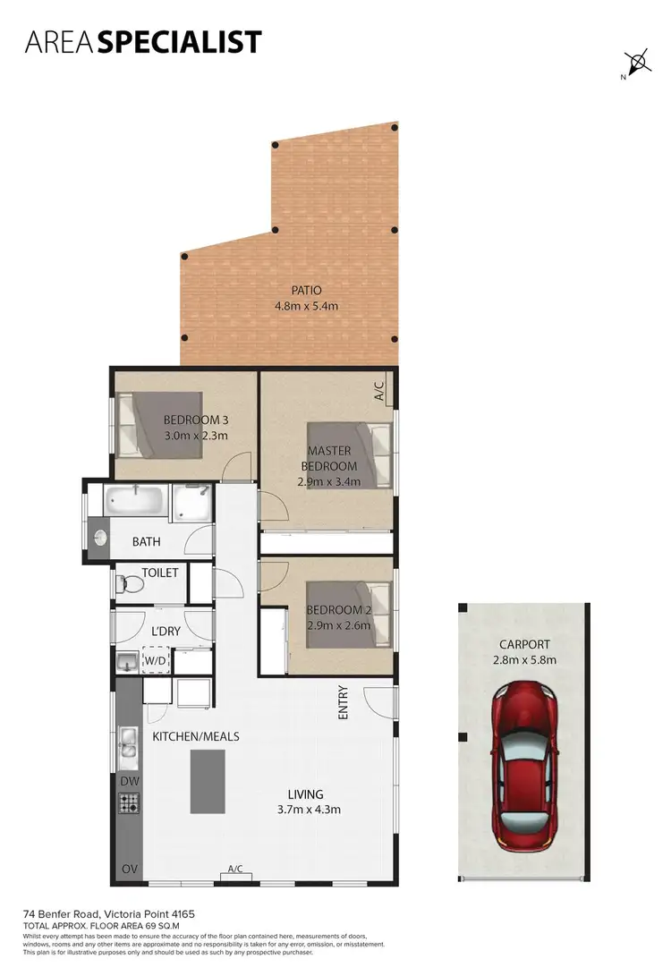 Floorplan of Homely house listing, 74 Benfer Road, Victoria Point QLD 4165