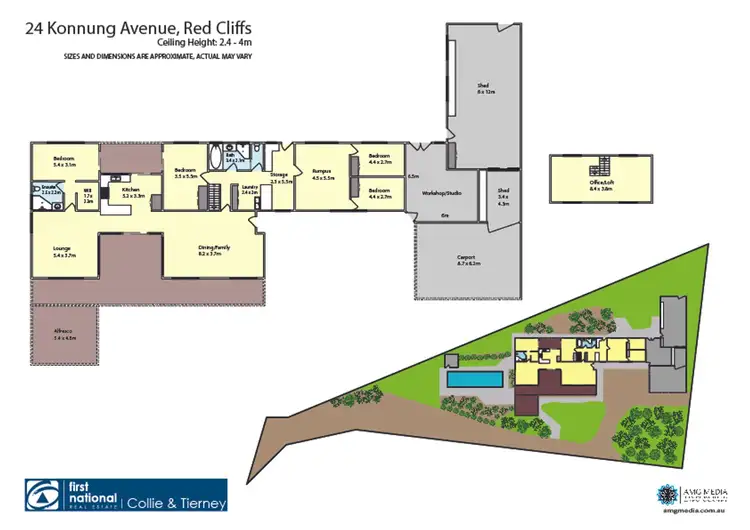 Floorplan of Homely house listing, 24 Konnung Avenue, Red Cliffs VIC 3496