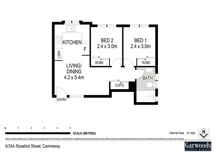 Floorplan of Homely apartment listing, 5/35A Rosalind Street, Cammeray NSW 2062