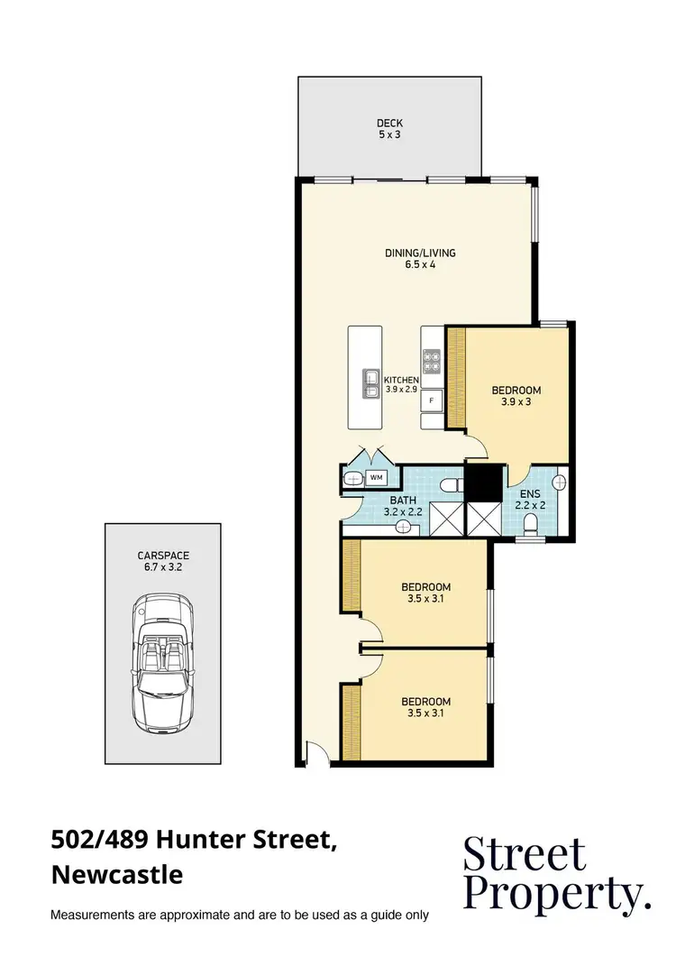 Floorplan of Homely apartment listing, 502/489 Hunter Street, Newcastle NSW 2300