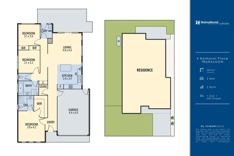 Floorplan of Homely house listing, 4 Balmoral Place, Traralgon VIC 3844