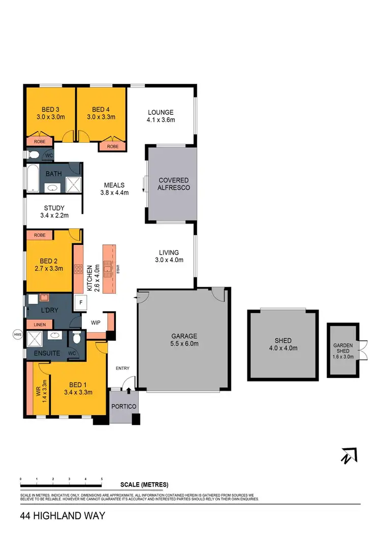 Floorplan of Homely house listing, 44 Highland Way, Maiden Gully VIC 3551