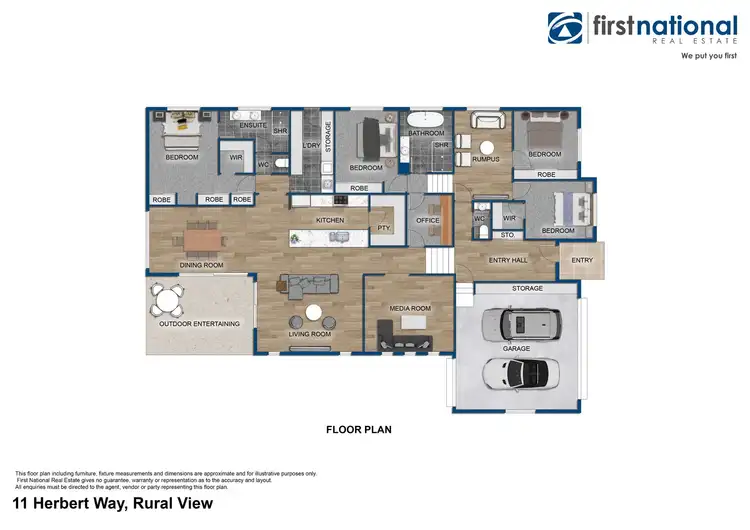 Floorplan of Homely house listing, 11 Herbert Way, Rural View QLD 4740