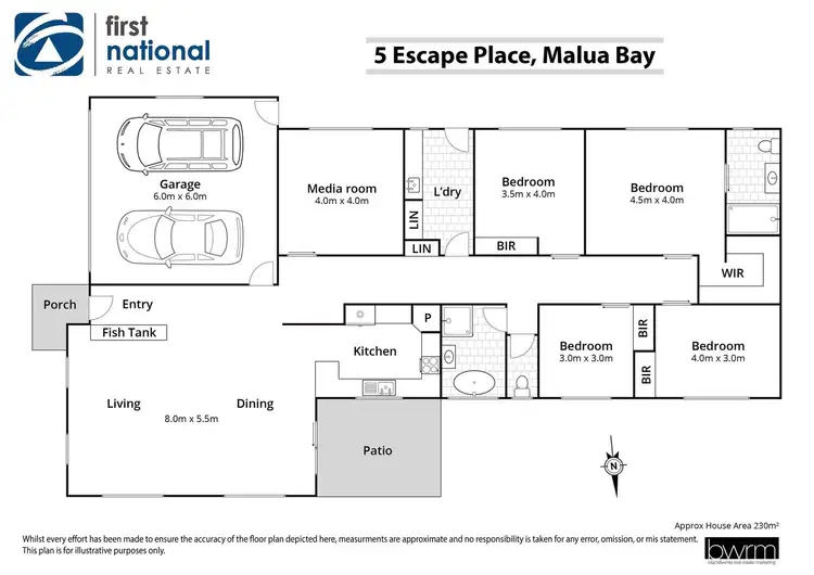 Floorplan of Homely house listing, 5 Escape Place, Malua Bay NSW 2536