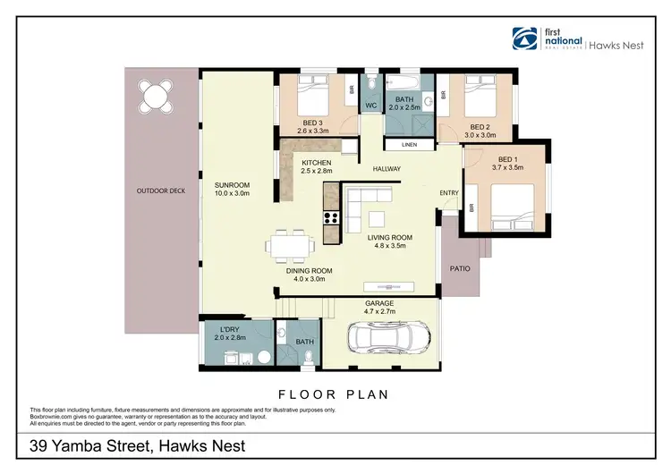 Floorplan of Homely house listing, 39 Yamba Street, Hawks Nest NSW 2324