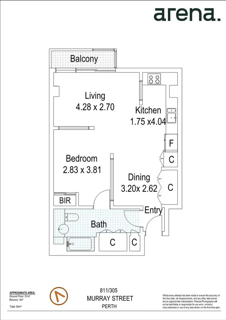 Floorplan of Homely apartment listing, 811/305 Murray St, Perth WA 6000