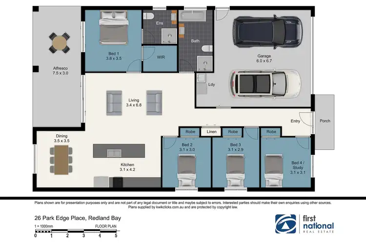 Floorplan of Homely house listing, 26 Park Edge Place, Redland Bay QLD 4165