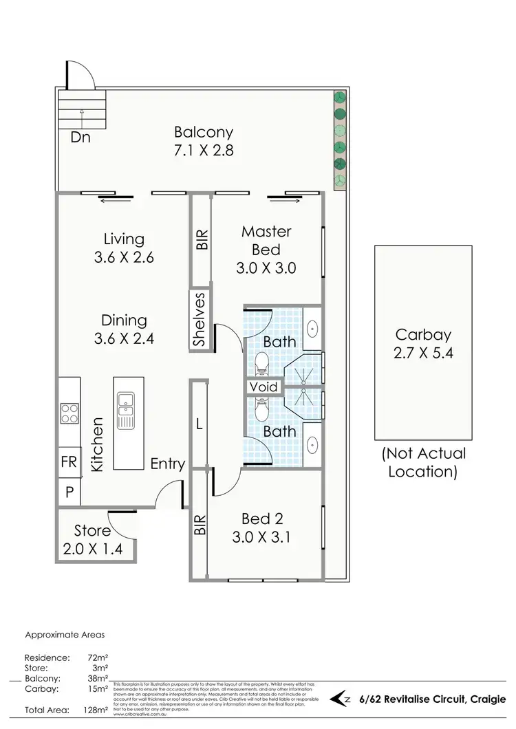 Floorplan of Homely apartment listing, 6/62 Revitalise Circuit, Craigie WA 6025