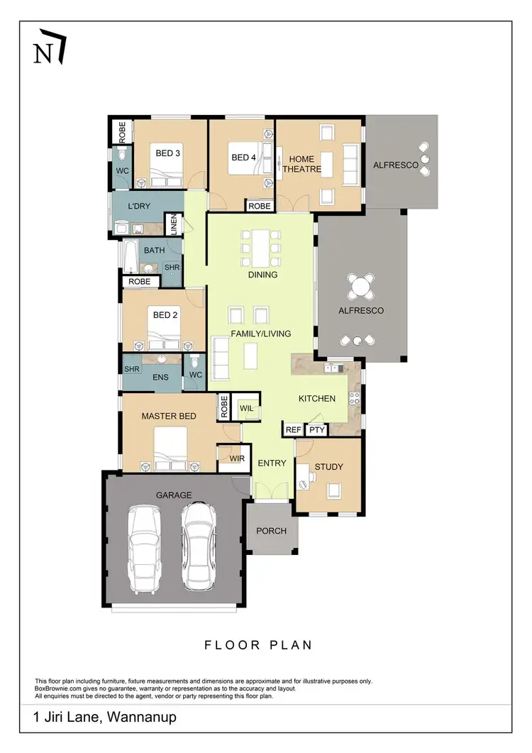 Floorplan of Homely house listing, 1 Jiri Lane, Wannanup WA 6210