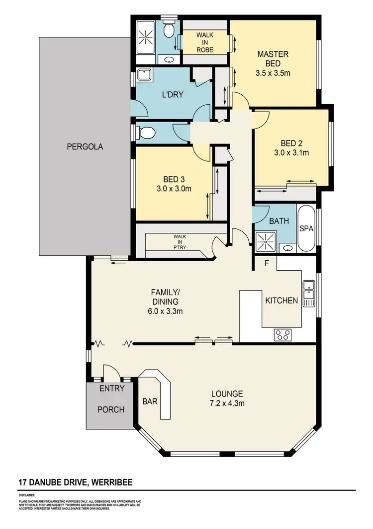Floorplan of Homely house listing, 17 Danube Drive, Werribee VIC 3030