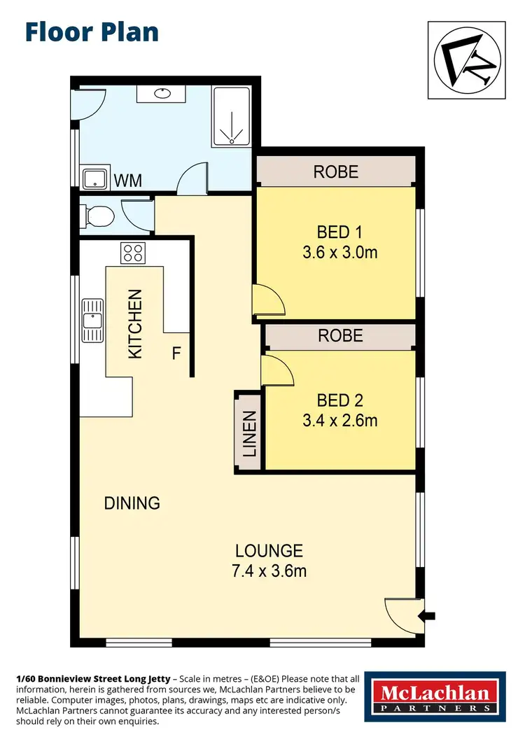Floorplan of Homely villa listing, 1/60 Bonnieview Street, Long Jetty NSW 2261