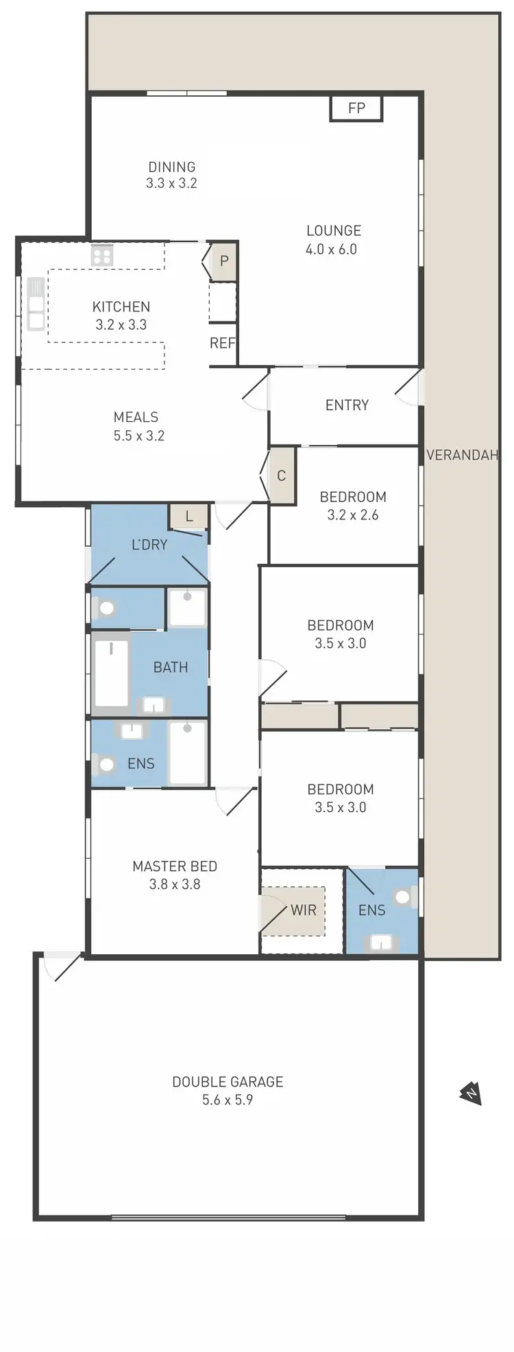 Floorplan of Homely house listing, 22 Tower Road, Werribee VIC 3030