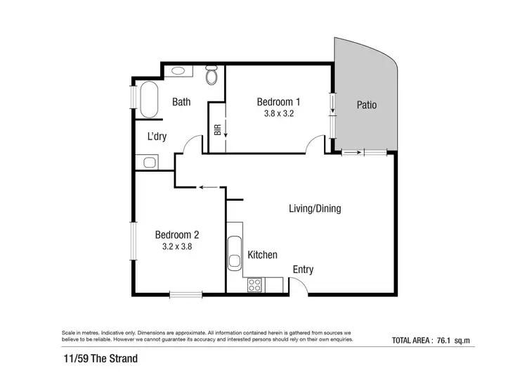 Floorplan of Homely unit listing, 11/59 The Strand, North Ward QLD 4810