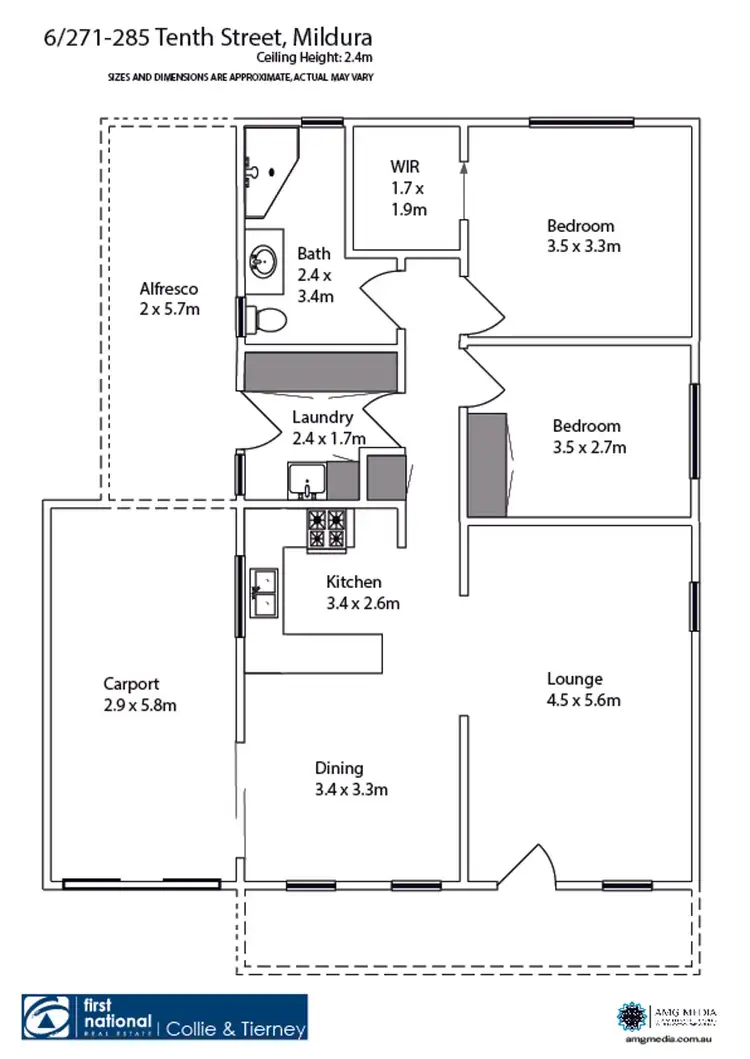 Floorplan of Homely townhouse listing, 6/271-285 Tenth Street, Mildura VIC 3500