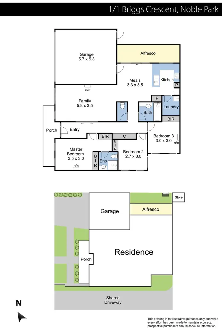 Floorplan of Homely unit listing, 1/1 Briggs Crescent, Noble Park VIC 3174