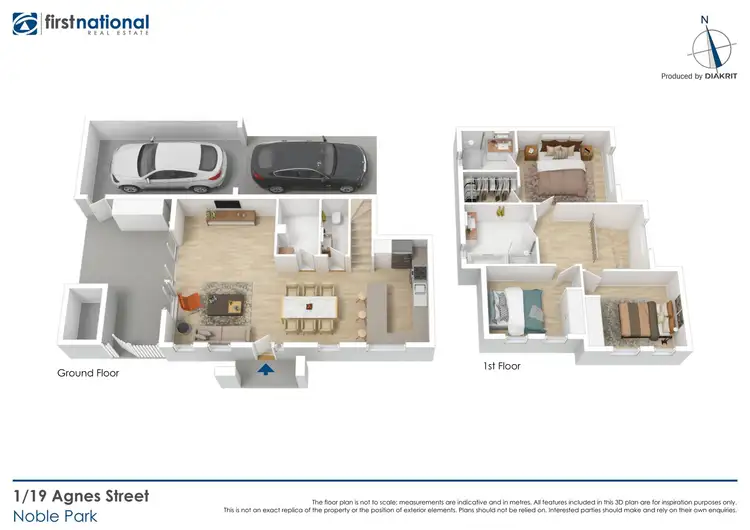 Floorplan of Homely townhouse listing, 1/19 Agnes Street, Noble Park VIC 3174